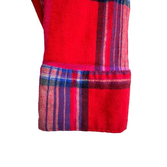 Orvis Womens Flannel Plaid Button-Up Long Sleeve Shirt XL Red Blue - Picture 7 of 10